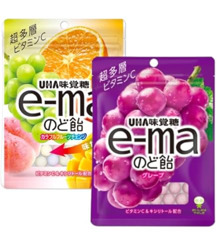Amazon.co.jp: UHA味覚糖 e-maのど飴袋 カラフルフルーツチェンジ 50g